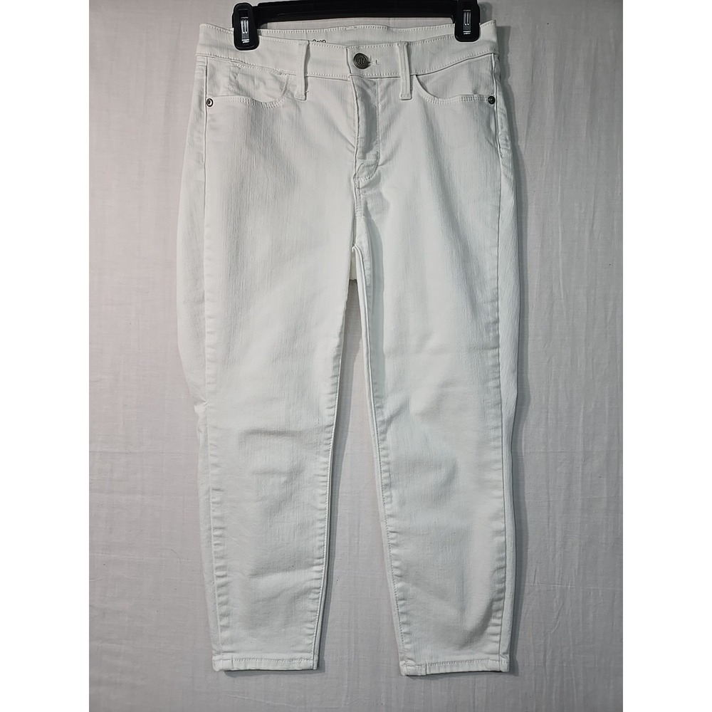 Talbots‎ Flawless High Waist Jegging Crop White Stretch Denim Womens Jeans Sz 2P